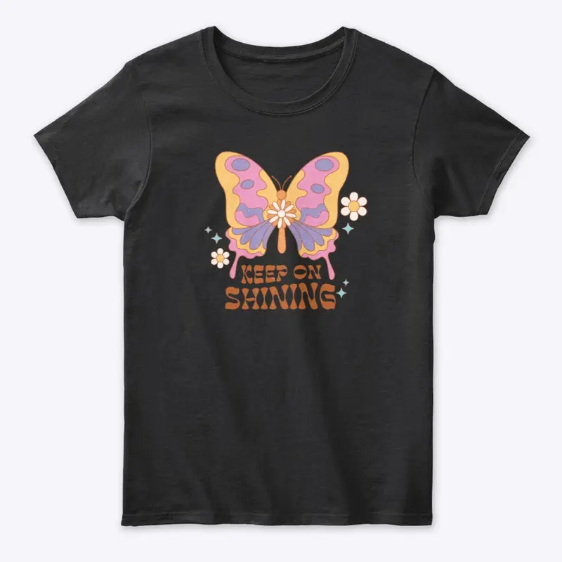 Keep Shining Butterfly Hippie Boho 