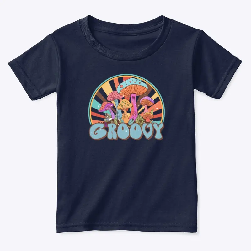 Groovy Vintage Mushroom Graphic Design