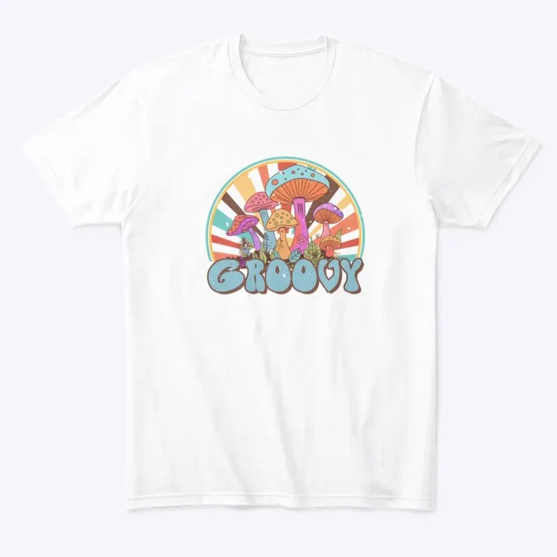 Groovy Vintage Mushroom Graphic Design